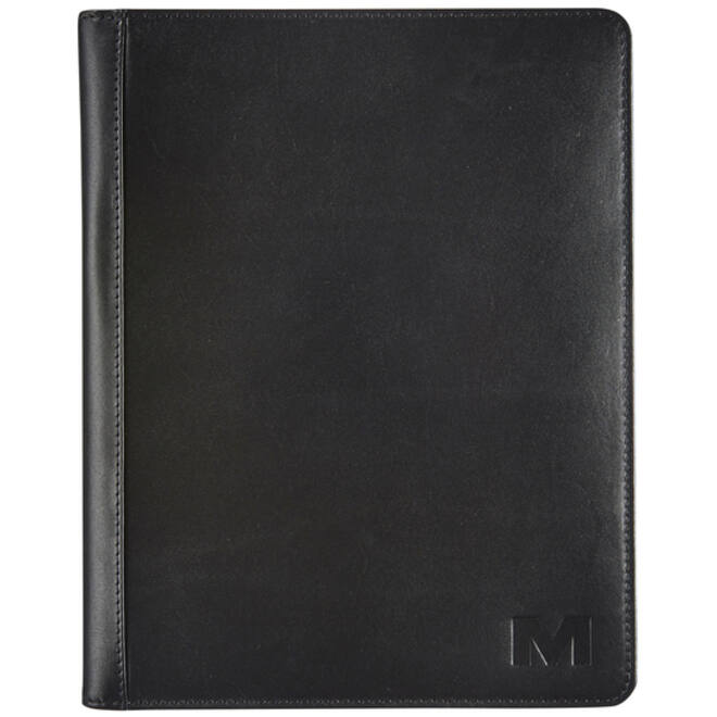 Schrijfmap Maverick All Black A5 inclusief schrijfblok leer zwart