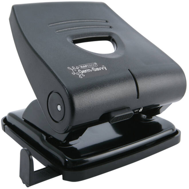Perforator Rapesco PF827PB2 2-gaats Antibacterieel 30 vel Zwart