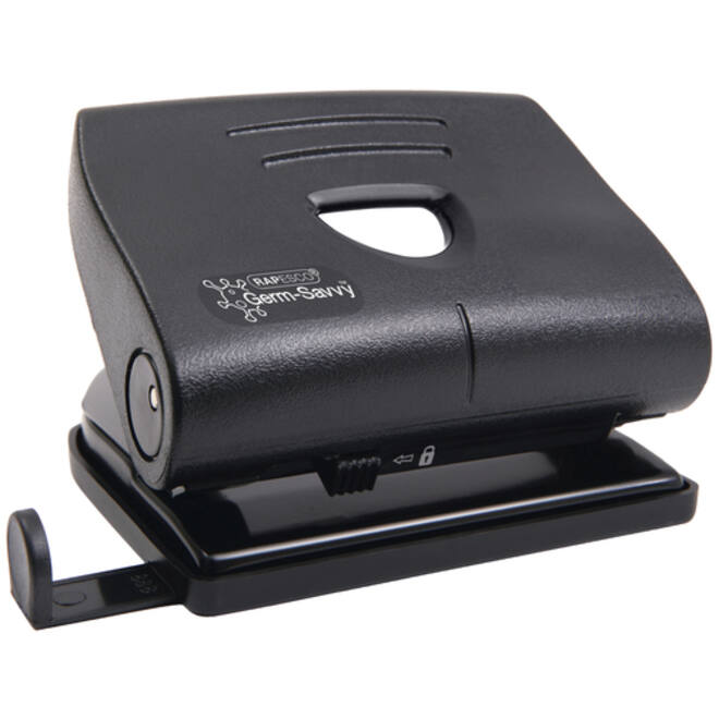 Perforator Rapesco PF8700B1 2-gaats Antibacterieel 22 vel Zwart