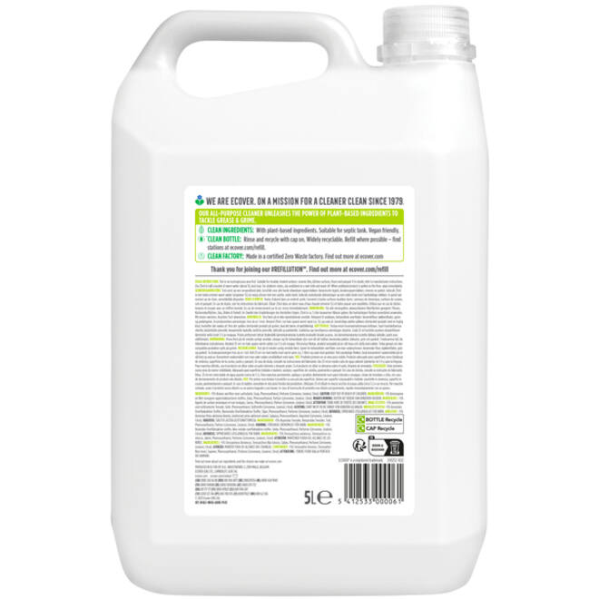 Allesreiniger Ecover citroengrass & gember navulflacon 5L