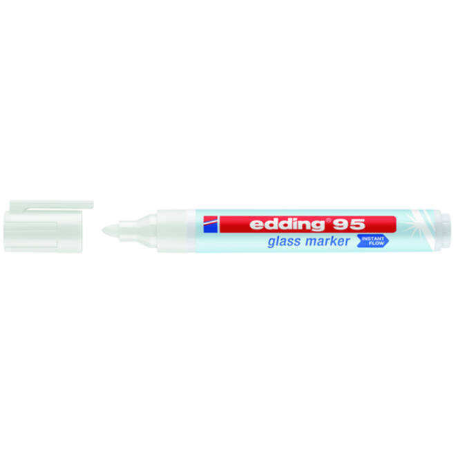 Viltstift edding 95 glasbord rond 1.5-3mm wit