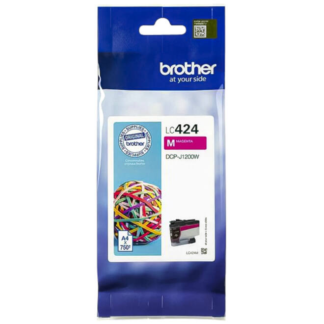 Inktcartridge Brother LC-424M rood