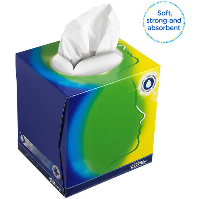 Facial tissues Kleenex kubus 3-laags 56stuks wit 8825