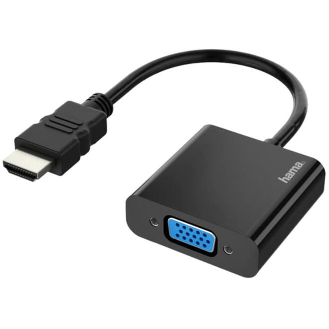 Adapter Hama HDMI-VGA zwart