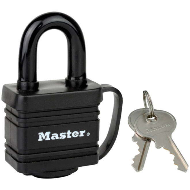 Hangslot MasterLock stiftcilinder gelamineerd staal 40mm