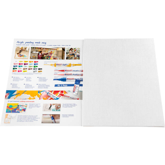 Olie- en Acrylblok edding 30010 A3 10 vel 300 gram wit