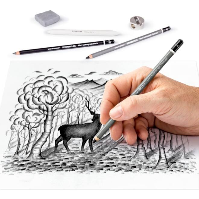 Houtskoolpotloodset Staedtler Design Journey 12-delig