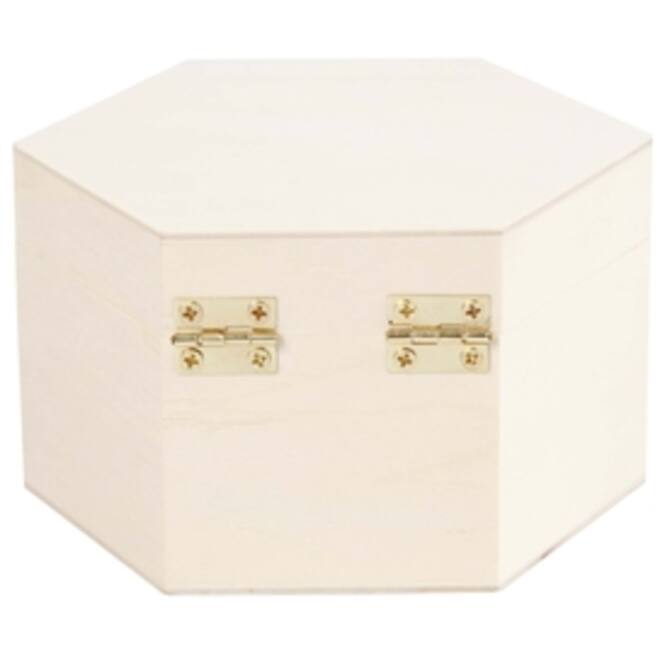 Kistje Creativ Company zeshoek 12x7cm triplex