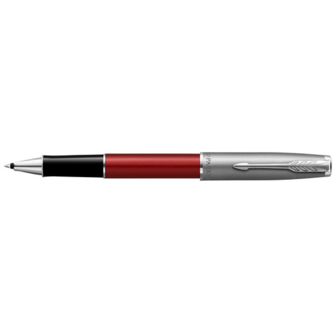Rollerpen Parker Sonnet Sand Blasted Metal & Red Lacquer F