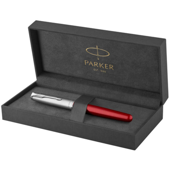 Rollerpen Parker Sonnet Sand Blasted Metal & Red Lacquer F