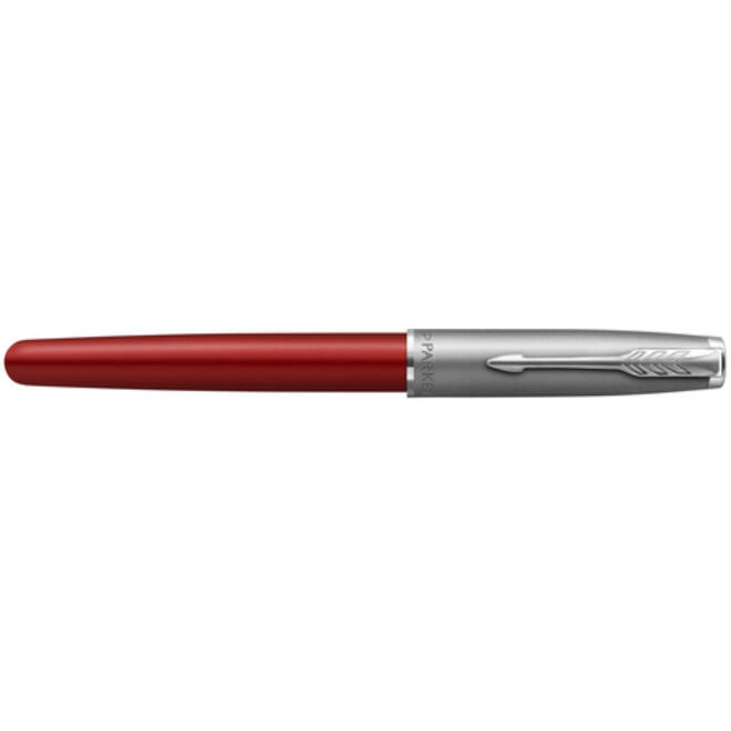 Rollerpen Parker Sonnet Sand Blasted Metal & Red Lacquer F