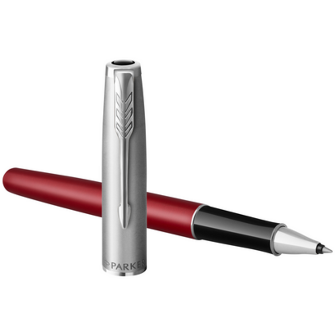 Rollerpen Parker Sonnet Sand Blasted Metal & Red Lacquer F