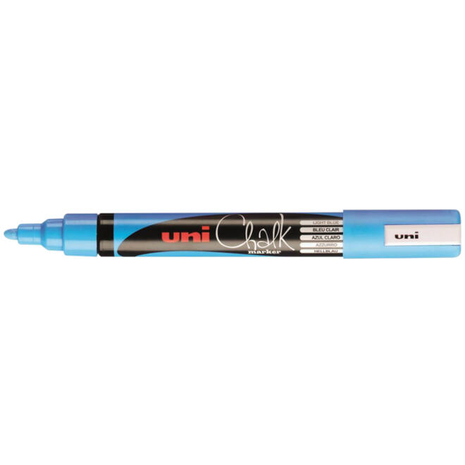 Krijtstift Uni-ball chalk rond 1.8-2.5mm lichtblauw