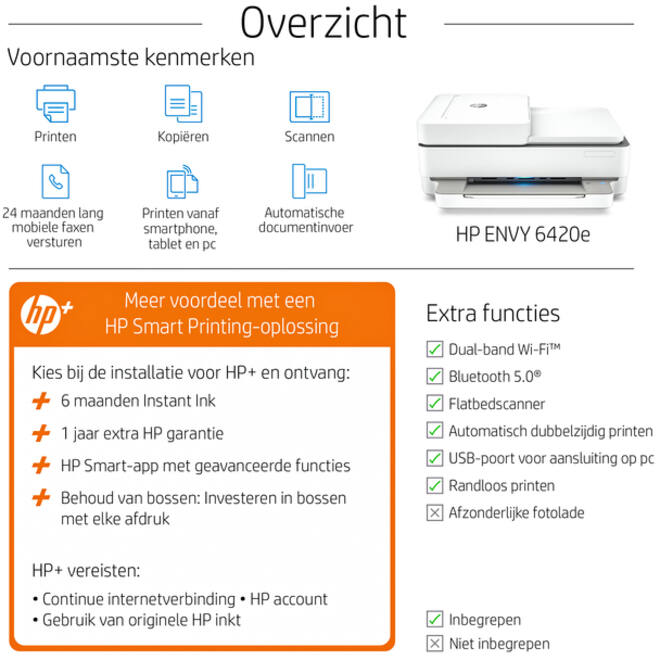 Multifunctional inktjet printer HP Envy 6420E