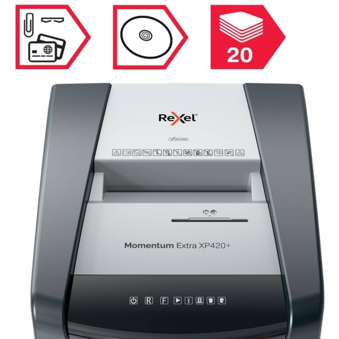 Papiervernietiger Rexel Momentum Extra XP420+ snippers 4x35mm