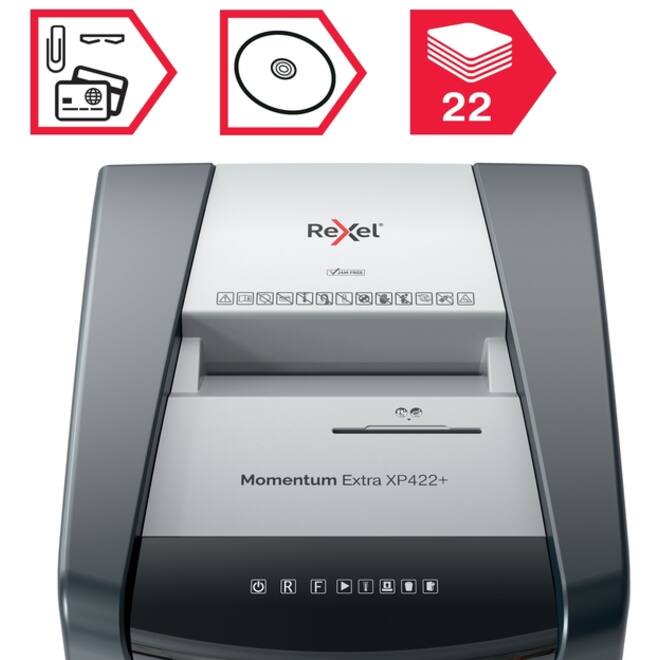 Papiervernietiger Rexel Momentum Extra XP422+ snippers 4x35mm