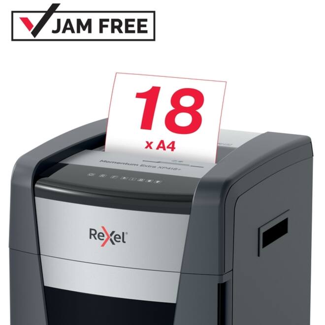 Papiervernietiger Rexel Momentum Extra XP418+ snippers 4x35mm