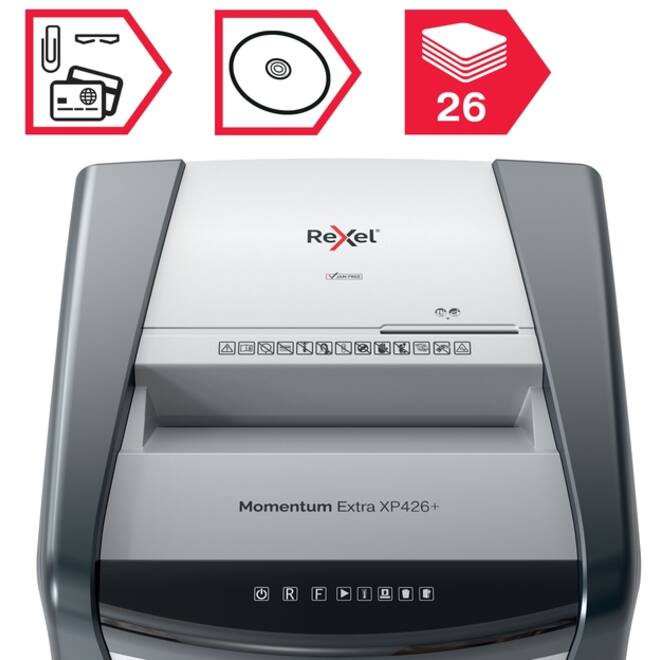 Papiervernietiger Rexel Momentum Extra XP426+ snippers 4x30mm