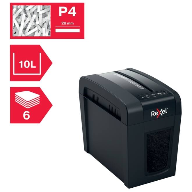 Papiervernietiger Rexel Secure X6-SL snippers 4x40mm