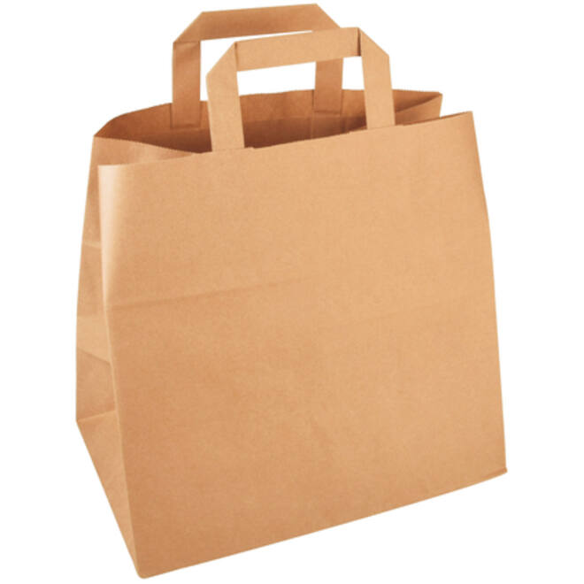 Tas IEZZY kraft papier 32x16x27cm (bxdxh) bruin 250 stuks