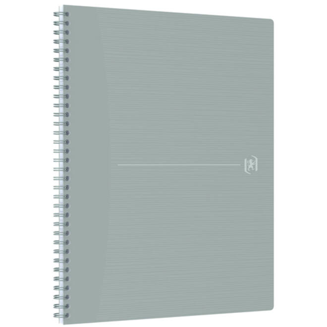 Spiraalblok Oxford Origin A4+ lijn 140 pagina's 80gr grijs