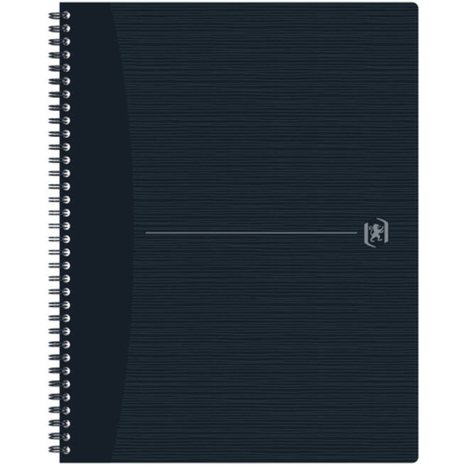 Spiraalblok Oxford Origin A4+ ruit 5x5mm 140 pagina's 80gr zwart