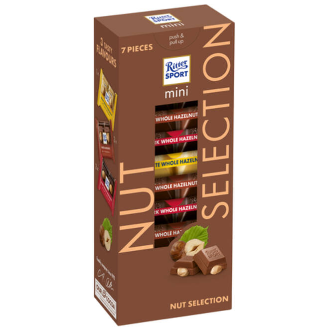 Chocolade Ritter Sport mini nut selection toren
