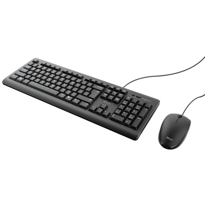 Toetsenbord Trust Primo + muis zwart