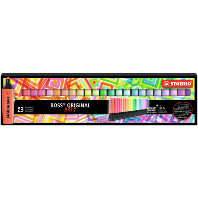 Markeerstift STABILO BOSS Original Arty 70/23 assorti deskset à 23 stuks