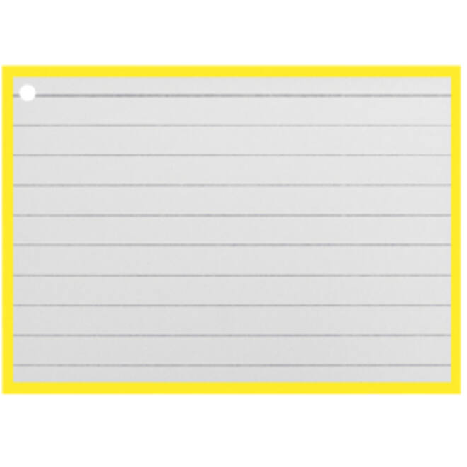 Flashcards A7 Geel incl. clipring
