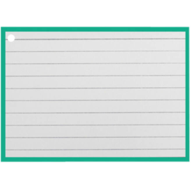 Flashcards A7 Groen incl. clipring