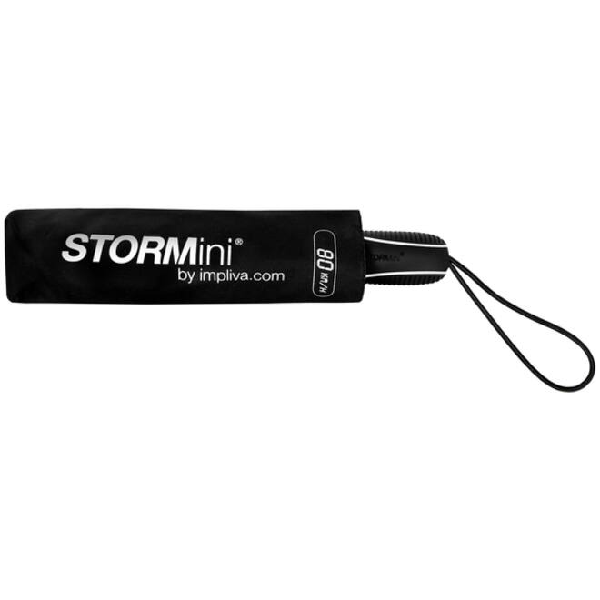Stormparaplu STORMini® aërodynomisch opvouwbaar windproof 90 cm zwart
