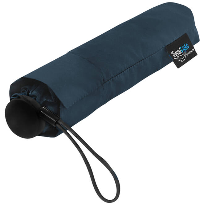 Paraplu Travellight® extreem licht opvouwbaar windproof doorsnede 90 cm donker blauw