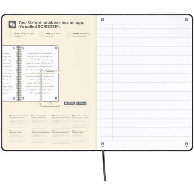 Notitieboek Oxford Signature A5 lijn 80vel blauw