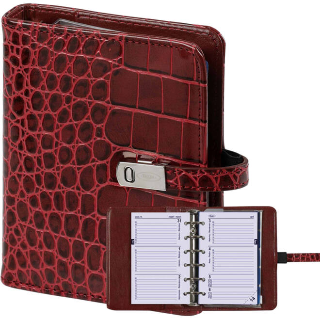 Organizer Kalpa Pocket inclusief agenda 2024-2025 7dagen/2pagina's croco mulberry