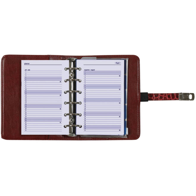 Organizer Kalpa Pocket inclusief agenda 2024-2025 7dagen/2pagina's croco mulberry