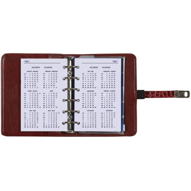 Organizer Kalpa Pocket inclusief agenda 2024-2025 7dagen/2pagina's croco mulberry