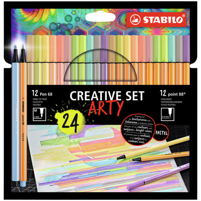Creative set STABILO 8868/24 Arty assorti etui à 24 stuks