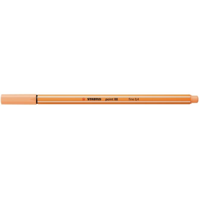 Fineliner STABILO point 88/25 fijn pastel oranje