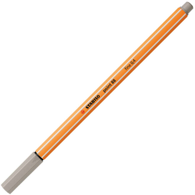 Fineliner STABILO point 88/93 fijn warm grijs