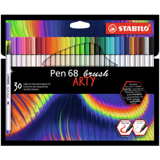 Brushstift STABILO Pen 568/30 Arty assorti set à 30 stuks
