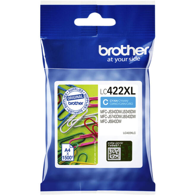 Inktcartridge Brother LC-422XLC blauw