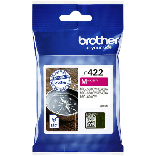 Inktcartridge Brother LC-422M rood