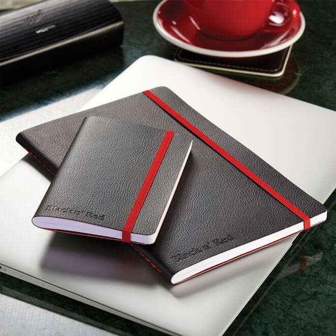Notitieboek Oxford Black n' Red A5 business journal 72vel lijn