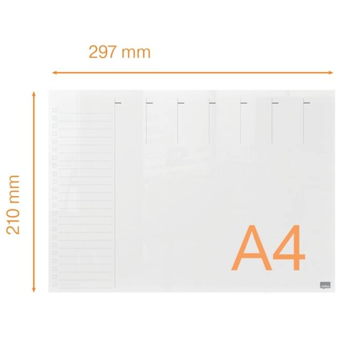 Weekplanner Nobo transparant acryl A4