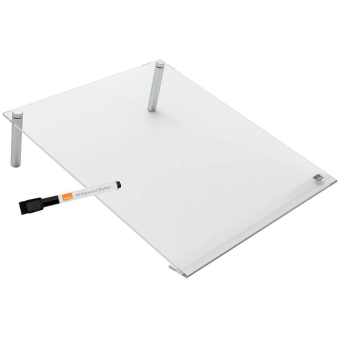 Notitiebord Nobo transparant acryl schuin A4