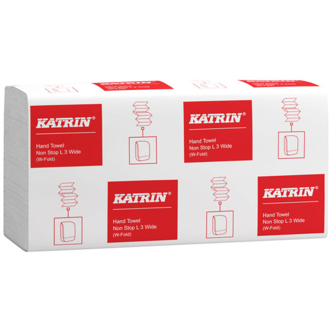 Handdoek Katrin W-vouw 3-laags wit 320x240mm