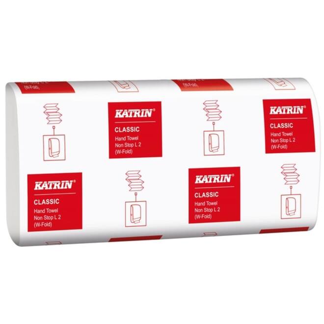Handdoek Katrin 61594 W-vouw Classic 2laags 20,3x32cm 25x120st