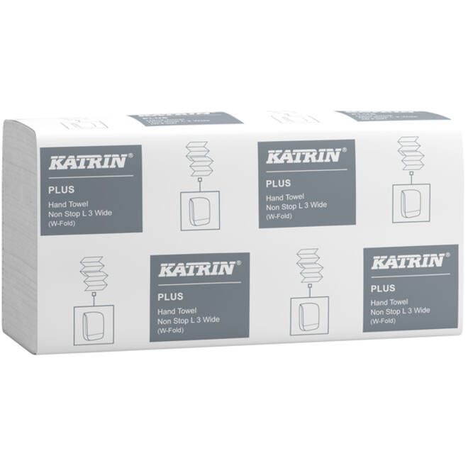 Handdoek Katrin W-vouw Plus 3-laags 320x240mm 25x90st