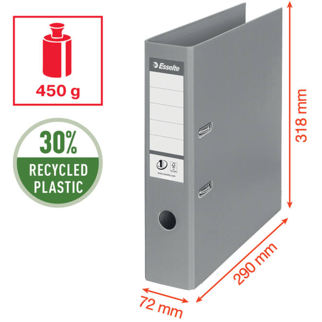 Ordner Esselte Vivida No.1 multipack 75mm A4 5 stuks wit